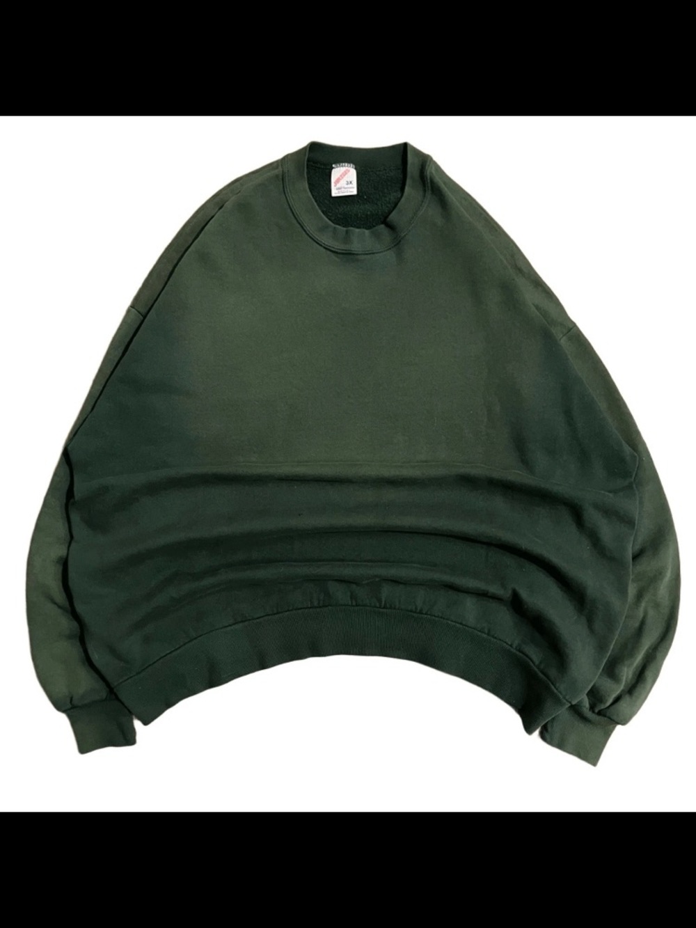 Jerzees Sweatshirt Mens 3X 3XL Green Vintage Blank Made in USA Distressed